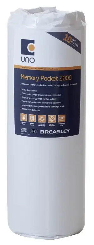 Breasley Uno Comfort Memory Pocket 2000 Mattress 03