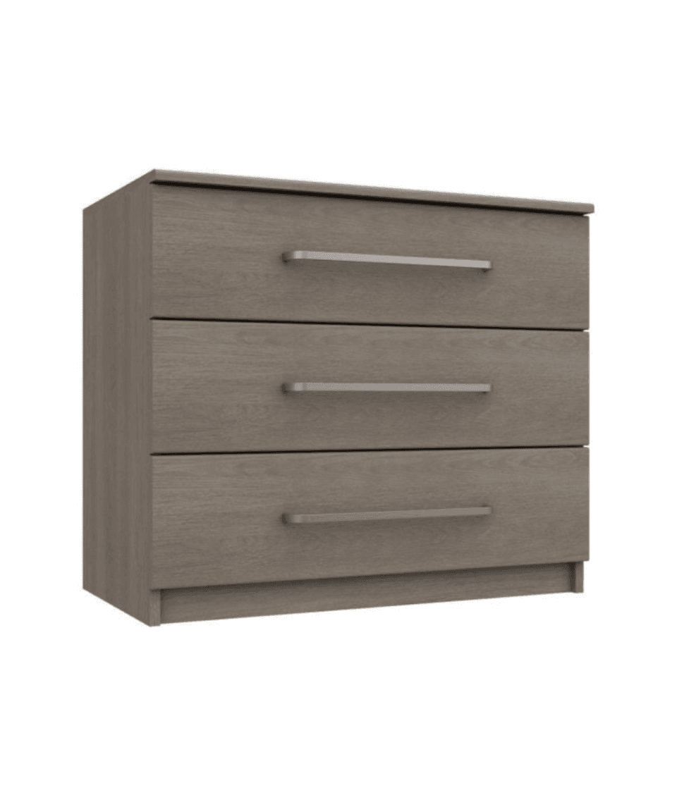 Paris 3 Drawer Chest Beige Grey Oak